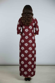 Rayon Nighty – Floral Embroidery Thread Work