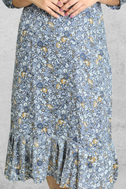 Floral Semi Chiffon Night Dress