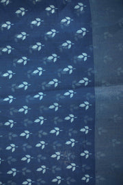 Linen Saree with Batik Design & Tassel Finish