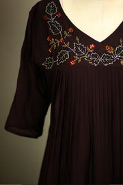 Sequin Cut Bead Georgette Long Top