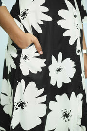 Kurti Palazzo Set – Print & Button Work