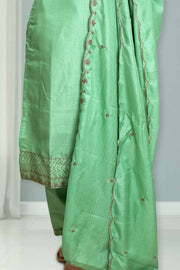 Elegant Silk Churidar with Stone Work