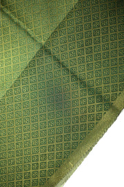 Semi Silk Saree – Floral & Leaf Motif with Geometric Border