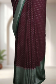 Banarasi Silk Saree – Small Butta with Contrast Design