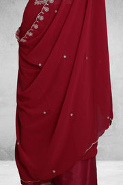Georgette Churidar Material-Embroidery Thread