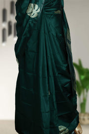 Soft Silk Saree with Floral Print & Tassels