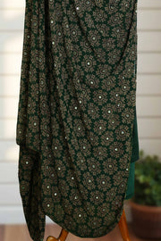Silk Churidar Material-Ajrakh Print