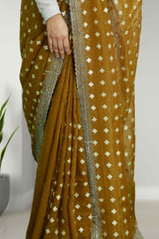 Crush Fabric Fancy Saree – Glitter Edition
