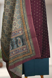 Elegant Beads & Sequins Silk Dress Material