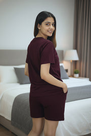 Co-Ord Set – Printed Baniyan Fabric(Night dress)