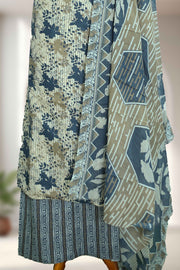 Cotton Churidar Material – Floral Print & Sequins Work