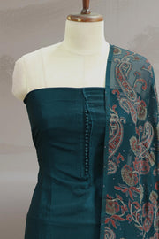 Classic Button Work Silk Churidar Material
