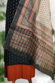 Silk Churidar Material with Print & Box Work