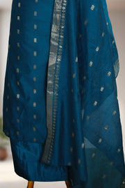 Silk Churidar Material Butta Work with Button