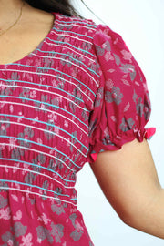 Cotton Night Dress with Printed Design