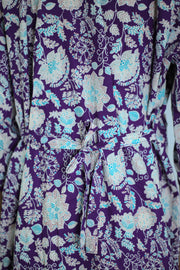 FloraEase Notch Neck Cotton Nighty