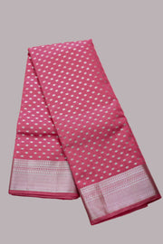 Tusser Silk Saree – Silver Butta with Border