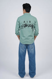 Men’s Back Print Shirt – Imported Twill Linen