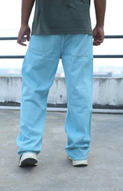 Fireboat Wide-Leg Baggy Jeans – Plain