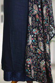 Silk Churidar Material with Stone Work & Print