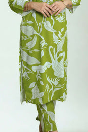 Co-Ord Set – Button Work Printed Design