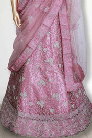 Designer Wedding Lacha – Net with Stone & Thread Work