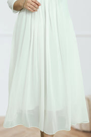 Flared Georgette Kurti – Cut Bead & Sequins Work