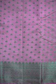 Semi Tusser Silk Saree Silver Butta Work with Border