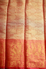 Soft Silk Saree with Full Work & Contrast Blouse
