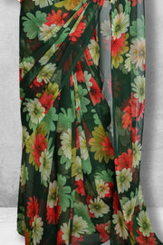 Georgette Saree – Floral Print