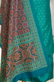 Silk Churidar Material with Button & Butta Work
