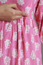 Printed Cotton Feeding Top with V-Neck