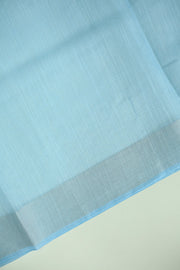 Fancy Cotton Saree with Silver Shine Border