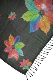 Varanasi Saree – Mirror Work Floral Print