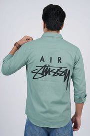 Men’s Back Print Shirt – Imported Twill Linen