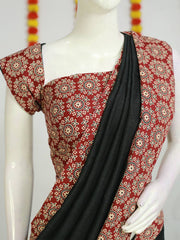 Fancy Georgette Saree - Ajrakh Print with Blouse