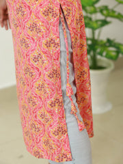 Women Printed Rayon Straight Kurti