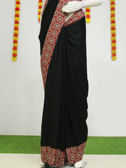 Fancy Georgette Saree - Ajrakh Print with Blouse