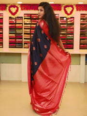 Full Body Bootta Work Saree with Traditional Border and Palla - ✨