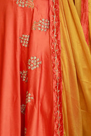 Silk Churidar with Beads & Stone Work
