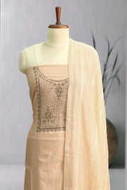 Silk Churidar Material – Golden Thread Work with Sequins