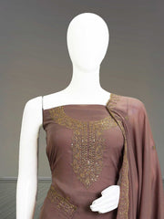 Georgette Churidar Material with Embroidery & Sequence Work