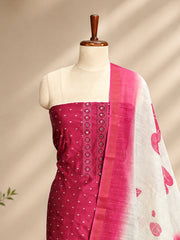 Silk Churidar Material – Butta Work & Mirror Pattern