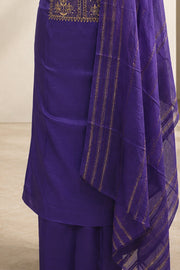Silk Churidar Material – Golden Thread Work with Sequins
