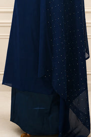 Georgette Churidar Material – Golden Thread Work
