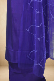 Silk Churidar Material –  Floral Thread & Sequins Work