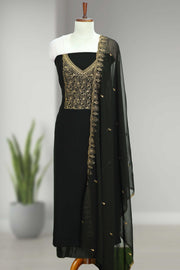 Embroidered Georgette Unstitched Dress Material