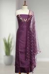 Elegant Silk Churidar Material-Floral Print