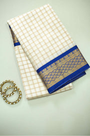 Soft Silk Saree – Check Pattern with Border