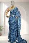 Varanasi Linen Cotton Saree with Printed Design